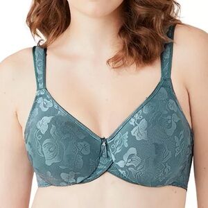 Wacoal Awareness Full Coverage Teal Floral Seamless Underwire Bra 38C